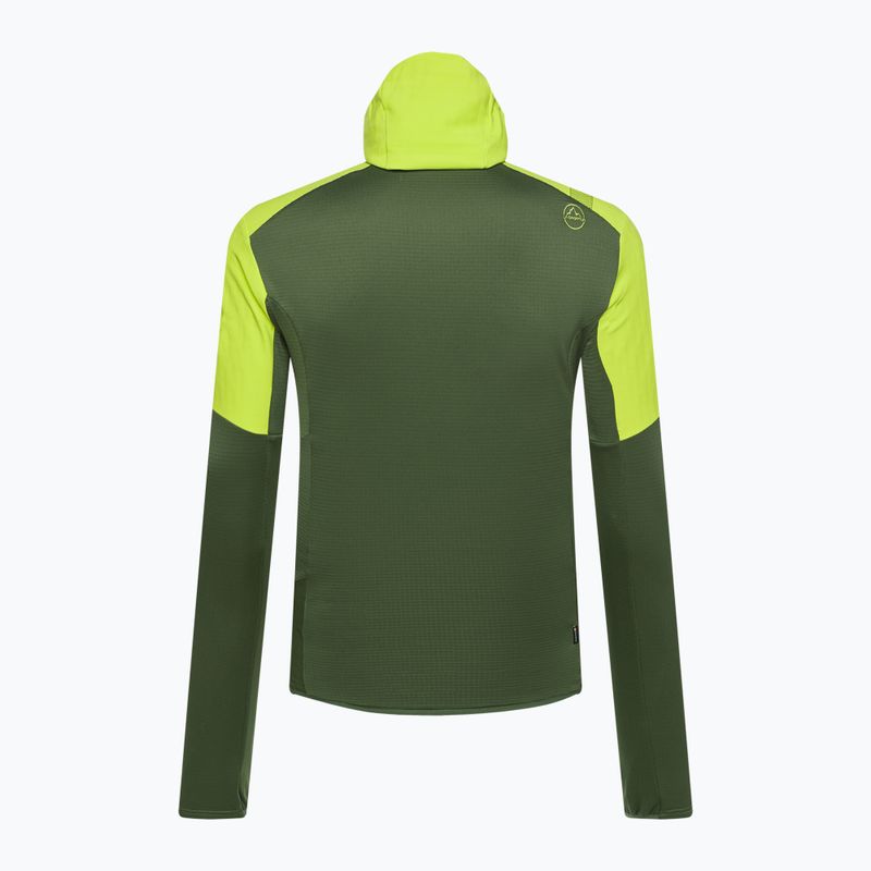 Men's La Sportiva Session Tech Hoody forest/lime punch trekking sweatshirt 7