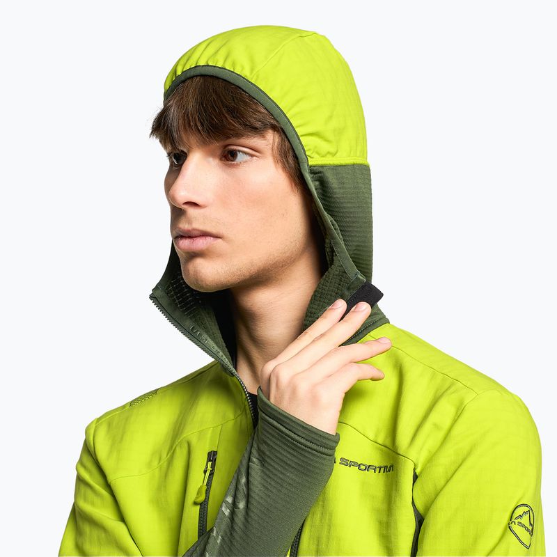 Men's La Sportiva Session Tech Hoody forest/lime punch trekking sweatshirt 4