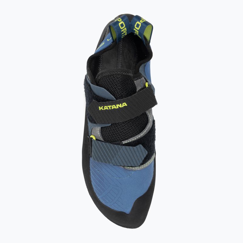 Men's La Sportiva Katana electric blue/lime punch climbing shoe 6