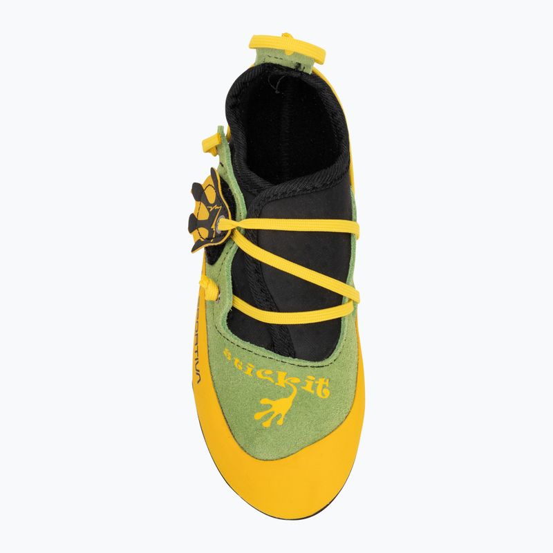 Children's climbing shoes La Sportiva Stickit lime/ yellow 5