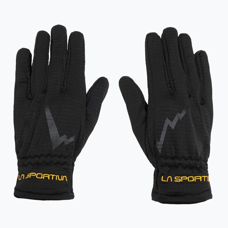 La Sportiva Stretch black/yellow trekking gloves 2