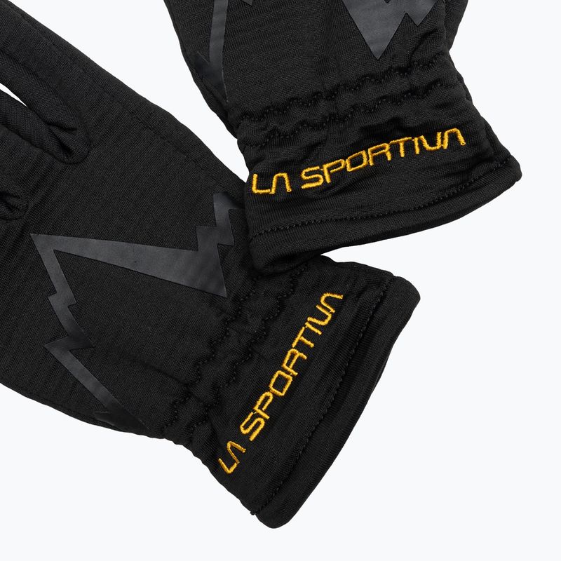 La Sportiva Stretch black/yellow trekking gloves 4