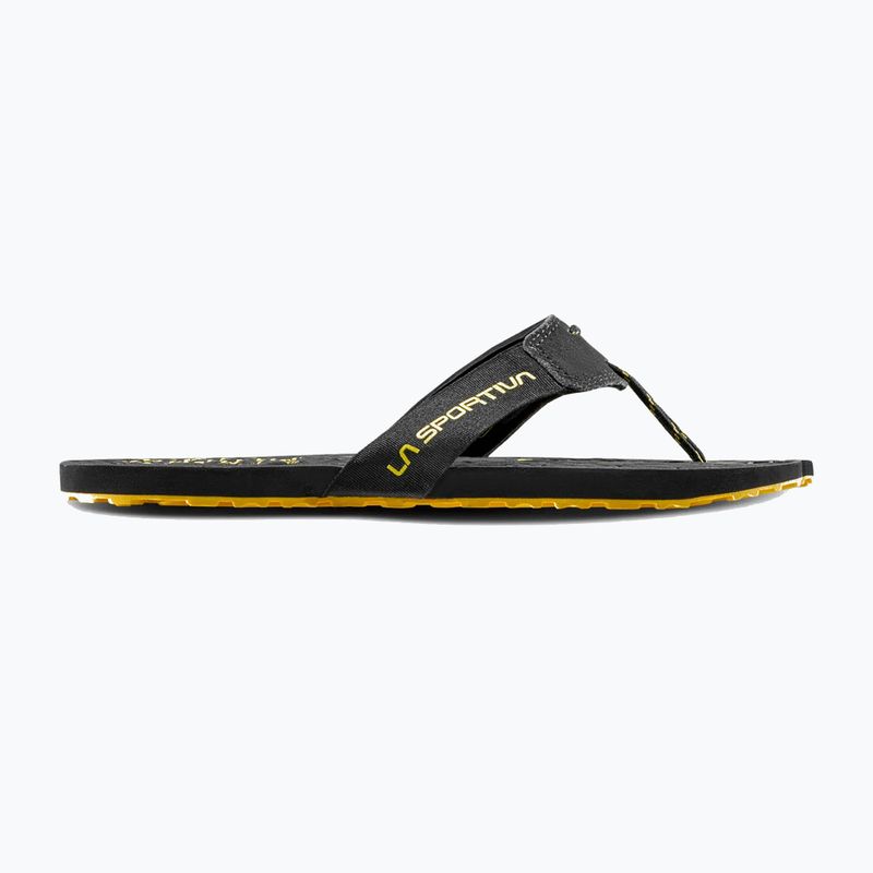 La Sportiva men's Jandal black/yellow flip flops 10