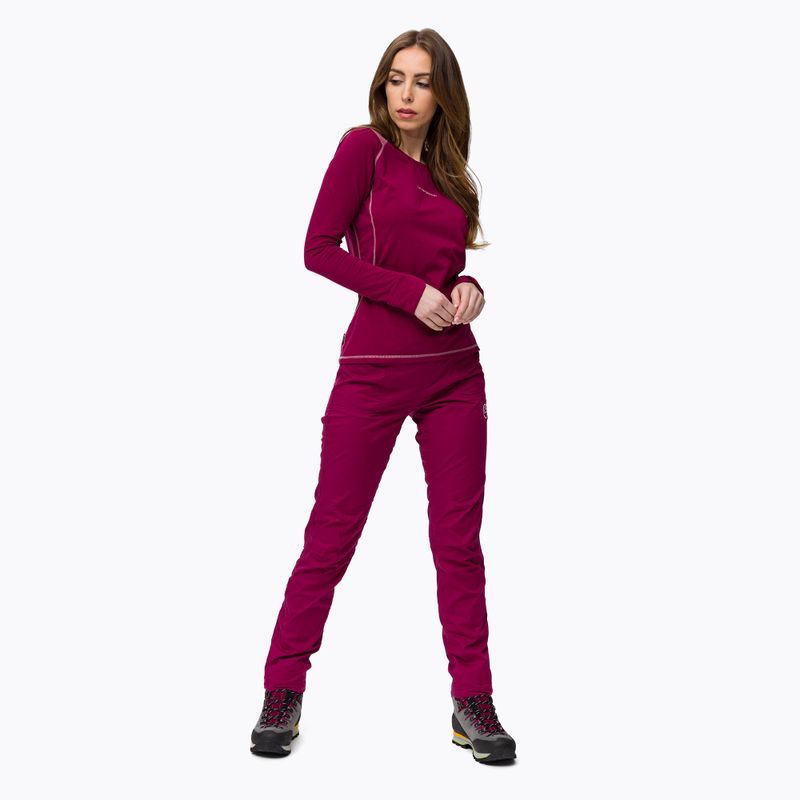 La Sportiva Itaca women's climbing trousers maroon O37502405B 2