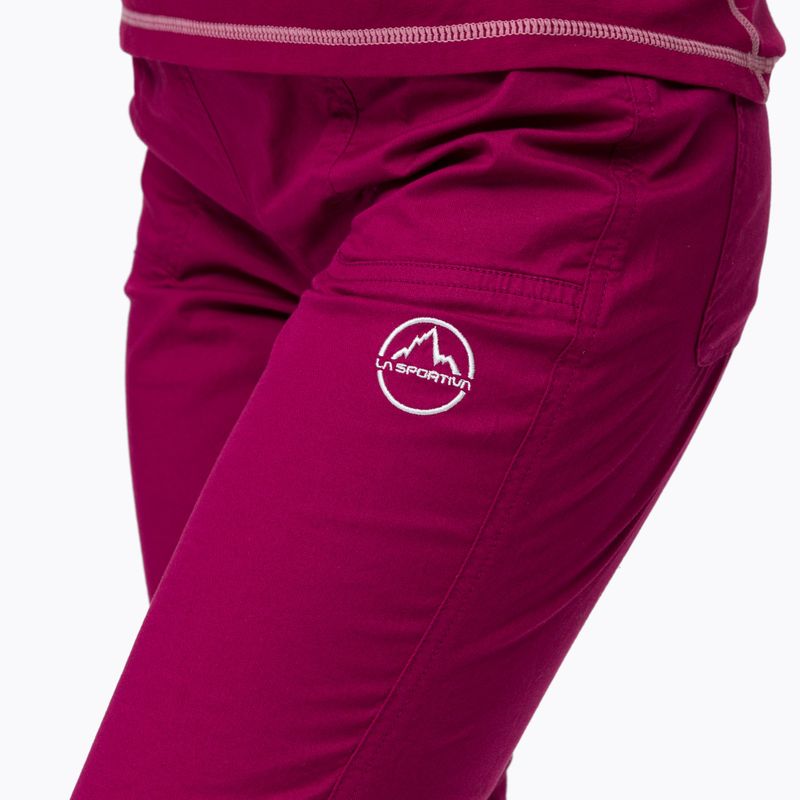 La Sportiva Itaca women's climbing trousers maroon O37502405B 4