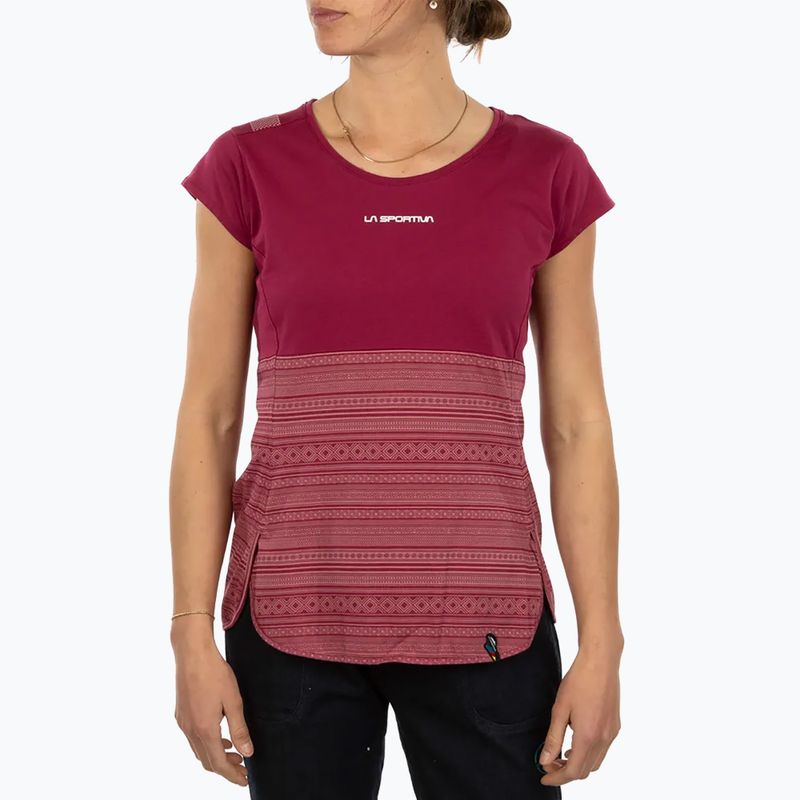 La Sportiva Lidra women's trekking shirt maroon O43502502 3