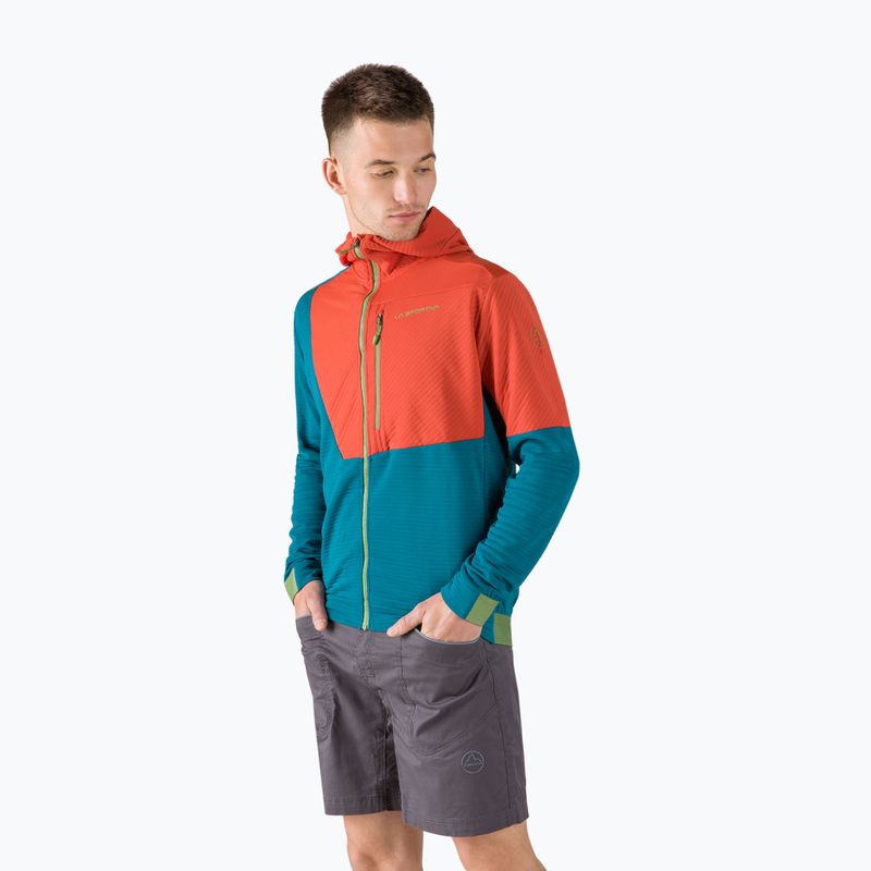 Men's trekking sweatshirt La Sportiva Mood Hoody blue-orange N71623313