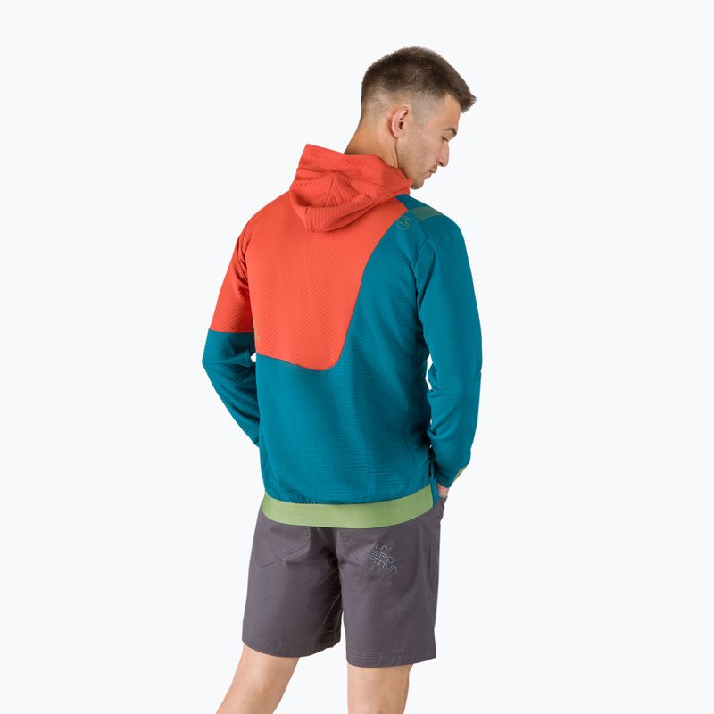 Men's trekking sweatshirt La Sportiva Mood Hoody blue-orange N71623313 3