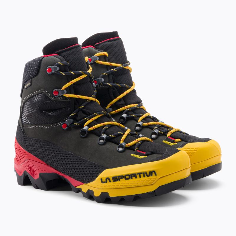 La Sportiva men's high alpine boots Aequilibrium LT GTX black/yellow 21Y999100 5