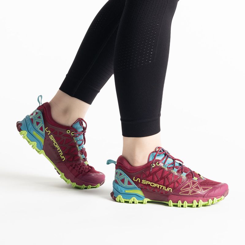La Sportiva Bushido II women's running shoe burgundy-blue 36T502624 2