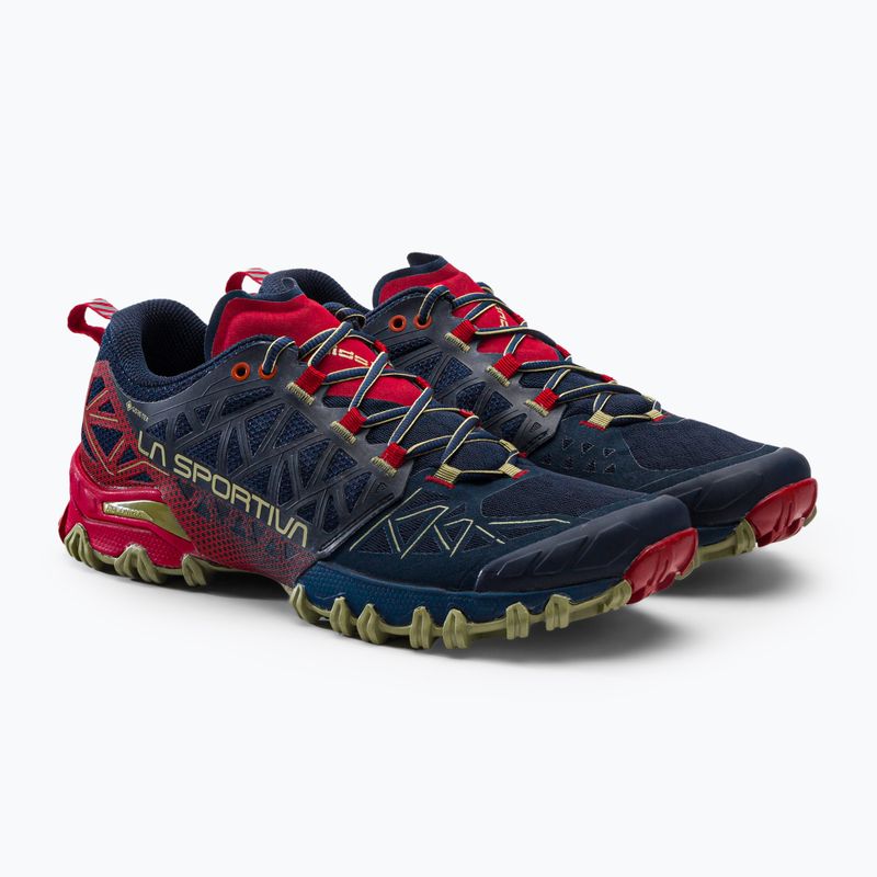 La Sportiva Bushido II GTX men's running shoe navy blue and red 46Y629317 5