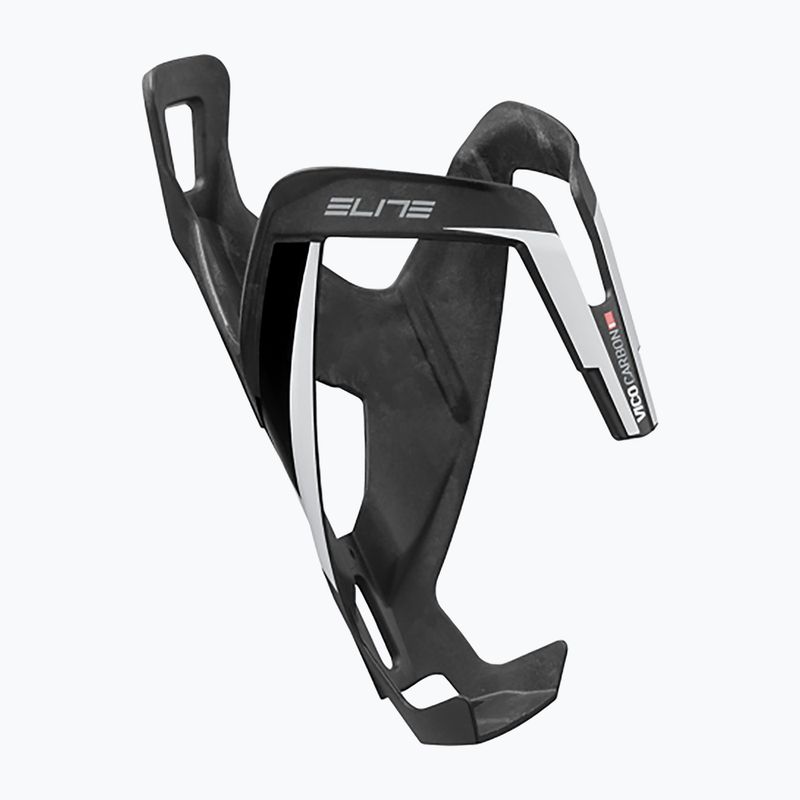 Elite Vico Carbon matt/white graphic bottle cage