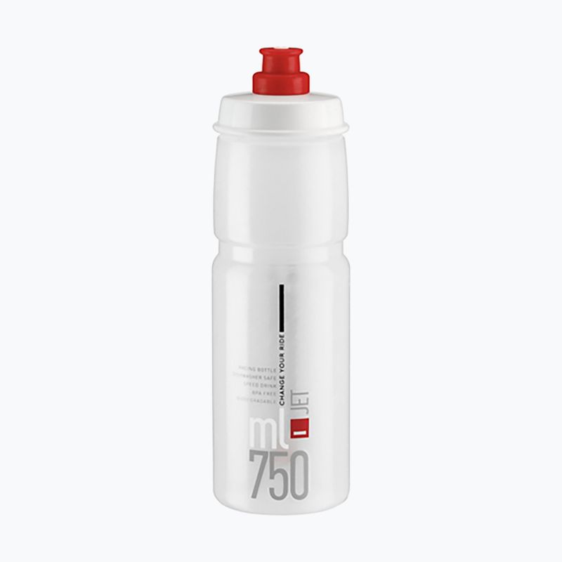 Elite Jet bicycle bottle 750 ml clear/red logo