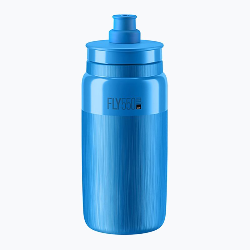 Elite FLY Tex 550 ml blue/grey logo bicycle bottle