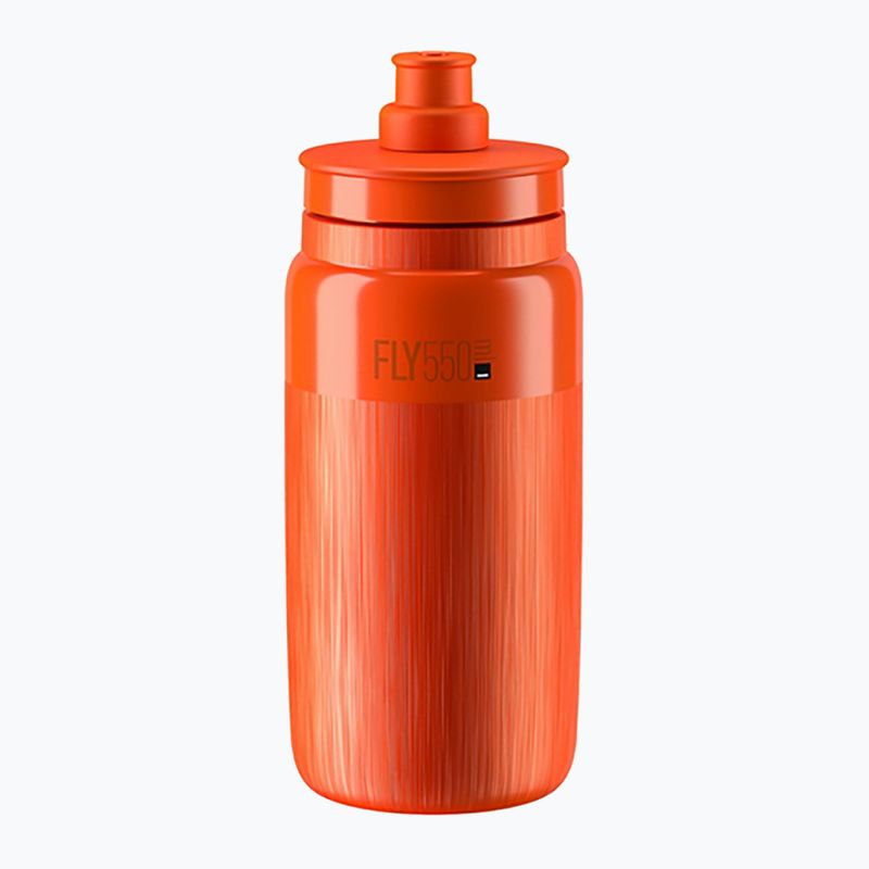 Elite FLY Tex 550 ml bicycle bottle orange/grey logo