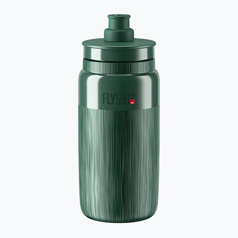 Elite FLY Tex 550 ml bicycle bottle dark green/grey logo