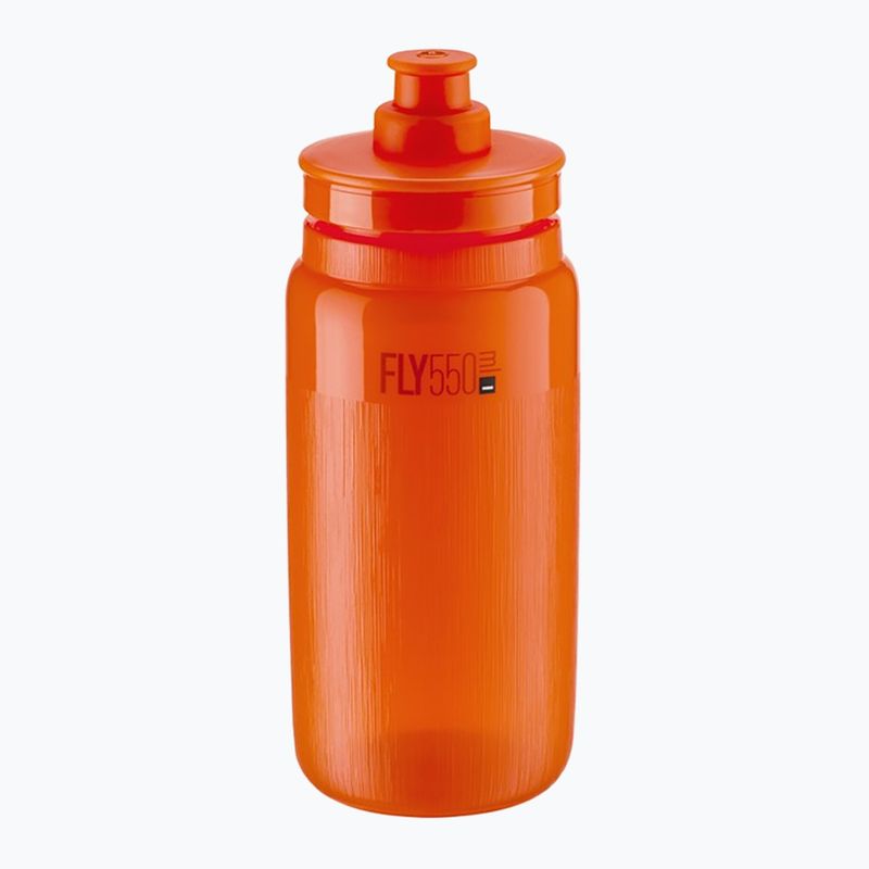 Elite FLY Tex 550 ml clear/orange red bicycle bottle