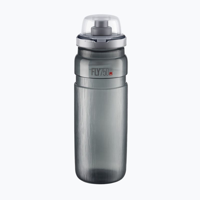 Bicycle water bottle Elite FLY Tex MTB 750 ml transparent grey