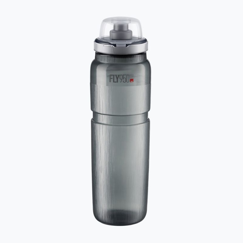 Bicycle water bottle Elite FLY Tex MTB 950 ml transparent grey