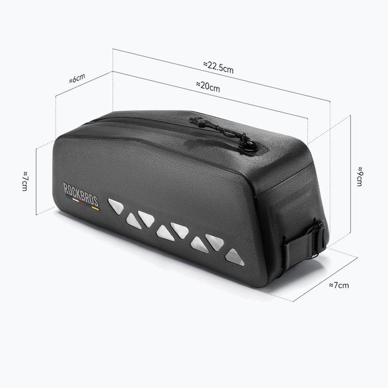 Bike frame bag Rockbros 30120129 Road to Sky Top Tube Bag black 2