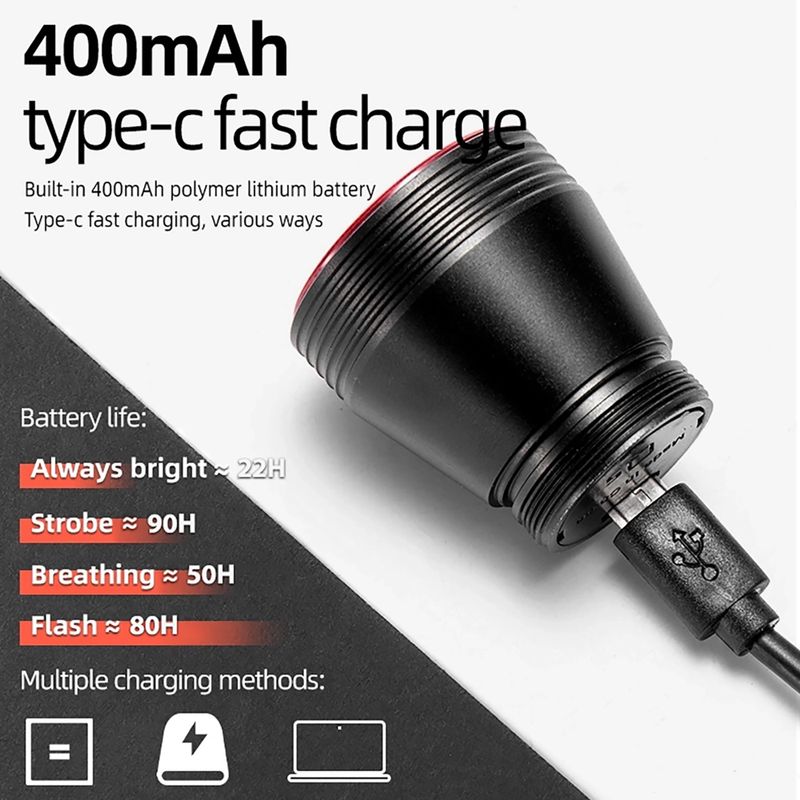 Rear bike light Rockbros TL907Q50 Taillight 60 Lumen black 8