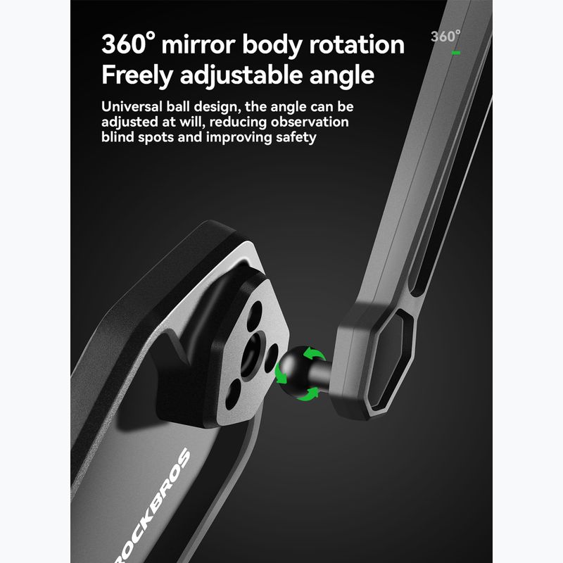 Bike mirror Rockbros 260004002 Anti-Glare Rearview Mirror-Right black 3