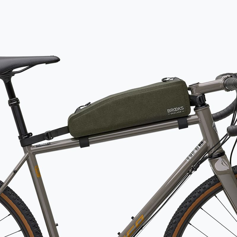 Brooks England Scape Long Top 1.5 l mud green bicycle frame bag 4