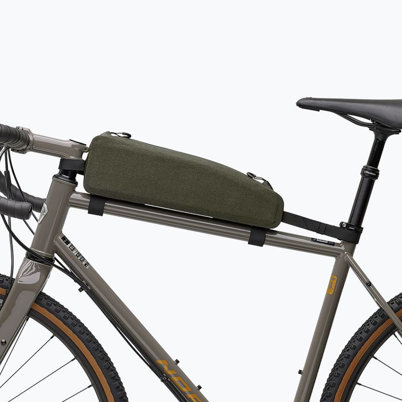 Brooks England Scape Long Top 1.5 l mud green bicycle frame bag 5