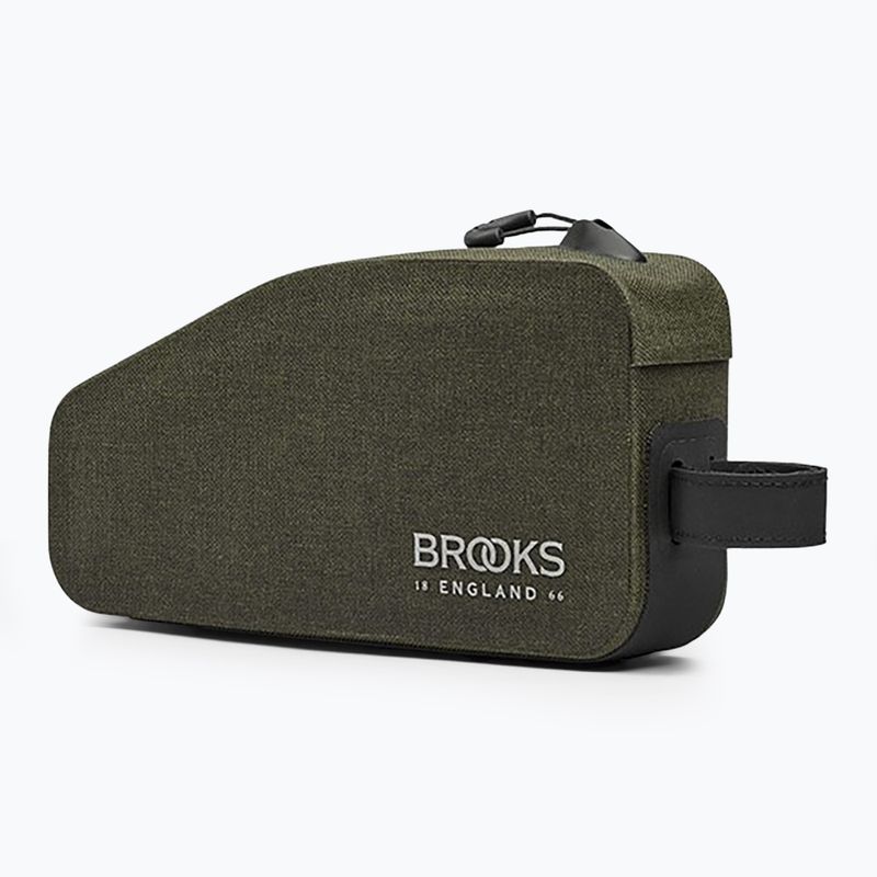 Brooks England Scape Top Tube bike bag with bolts 0.9 l mud green 2