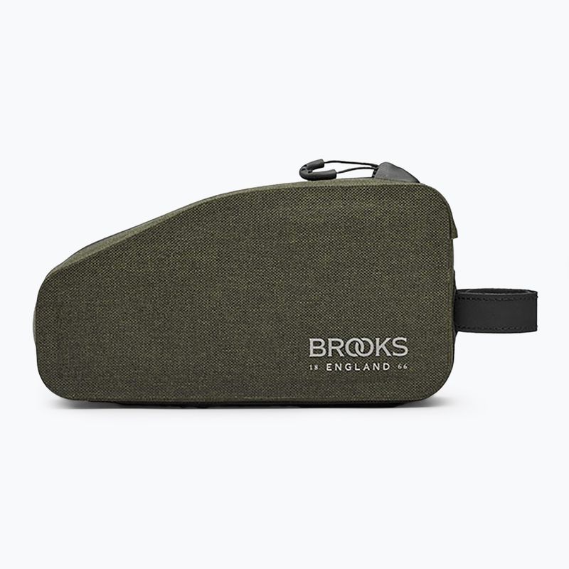 Brooks England Scape Top Tube bike bag with bolts 0.9 l mud green 3