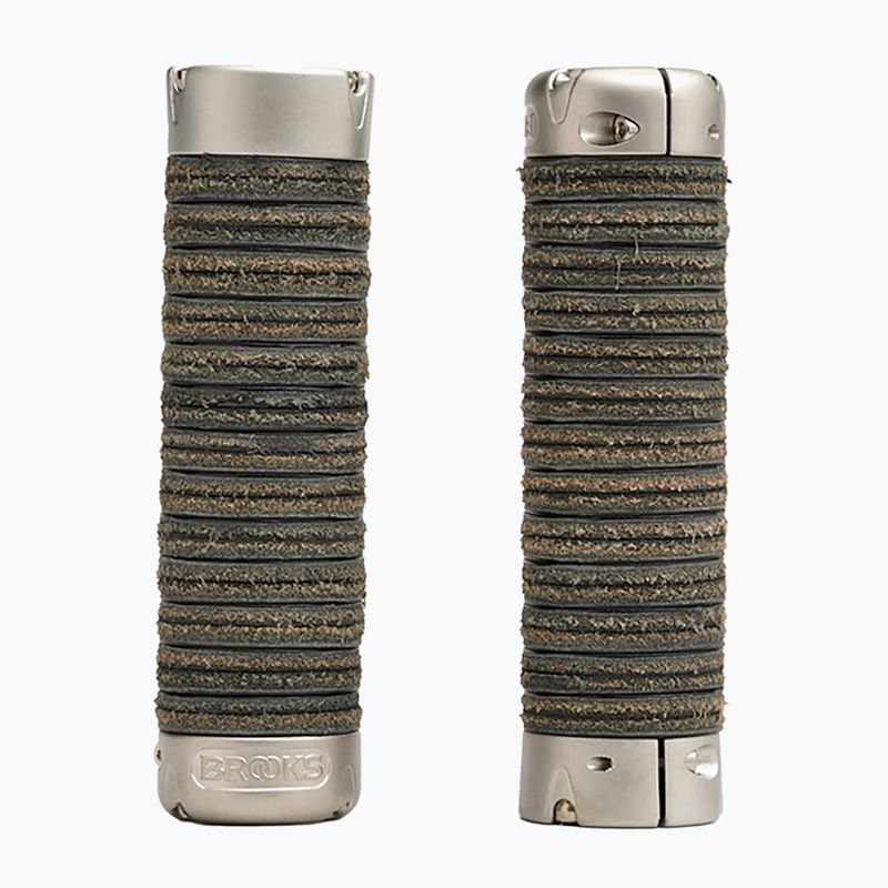 Brooks England Plump Leather handlebar grips black 4
