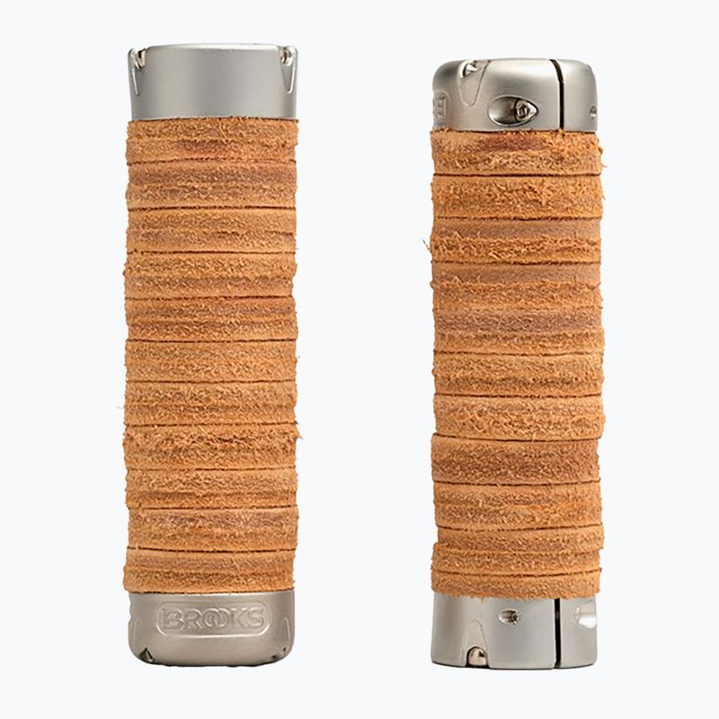 Brooks England Plump Leather honey handlebar grips 4