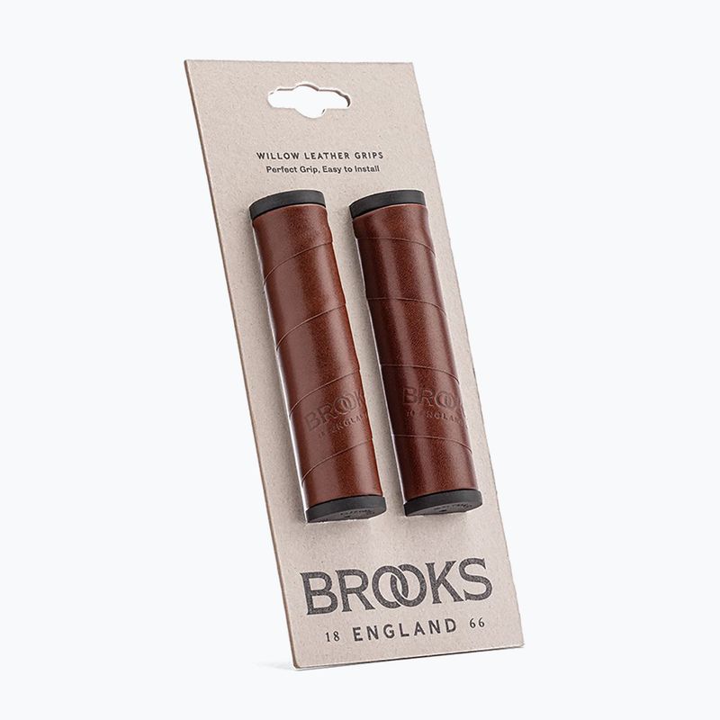 Handlebar grips Brooks England Willow Leather brown 4