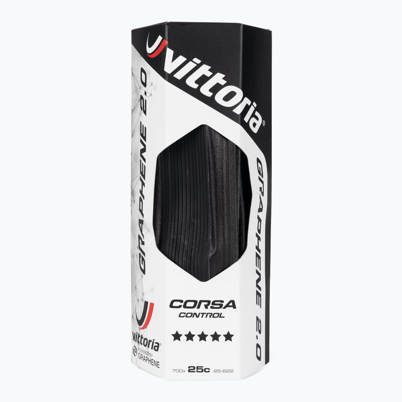 Vittoria Corsa Control G2.0 700x25C rolling black tyre 11A.00.103 2