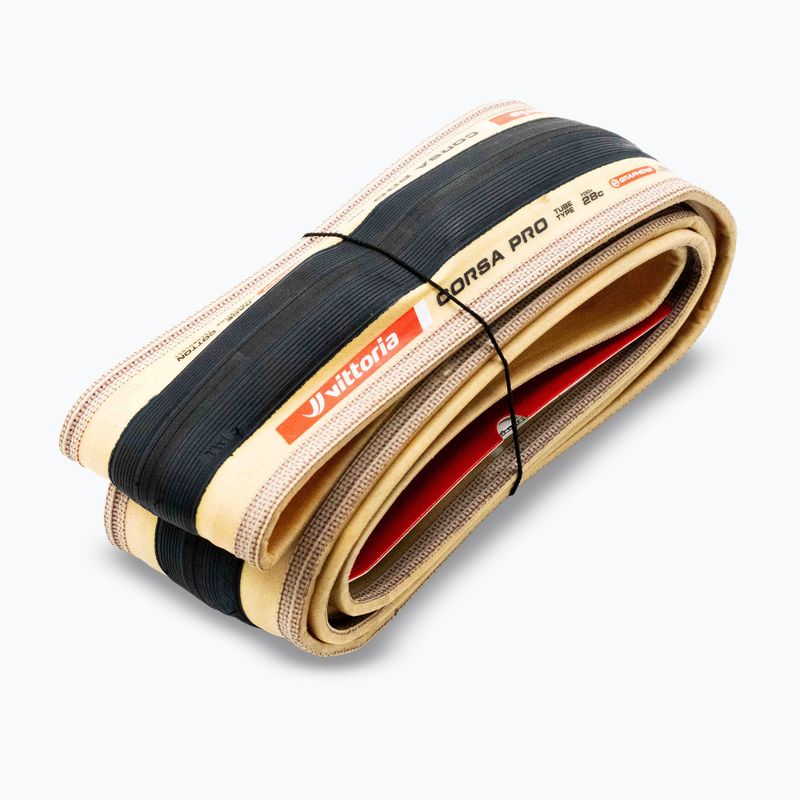 Bike tyre Vittoria Corsa Pro G2.0 700 x 28C black/beige 5