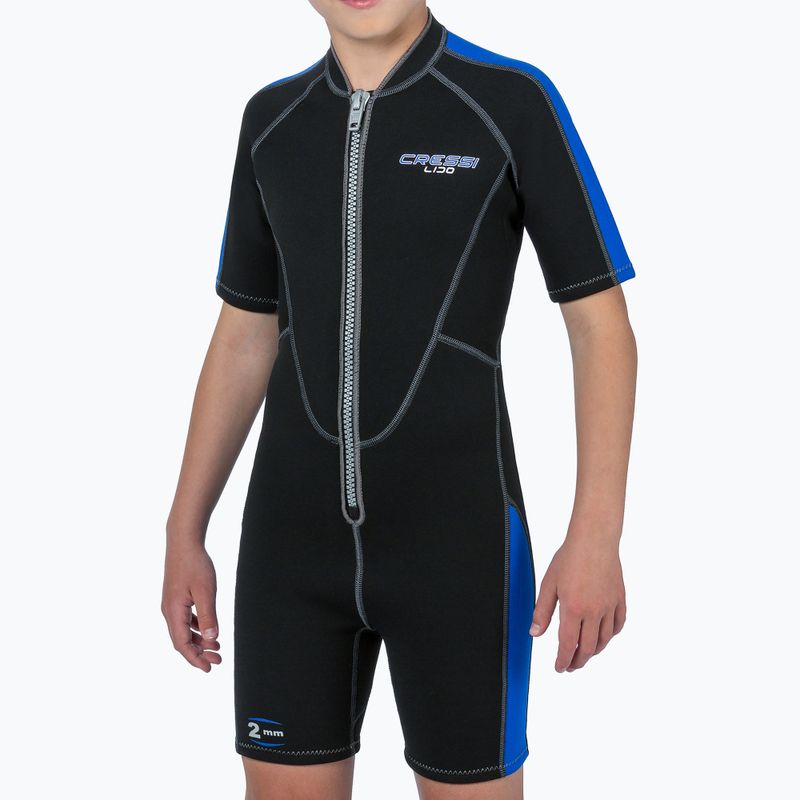 Cressi Lido Shorty 2 mm black/blue children's wetsuit 6