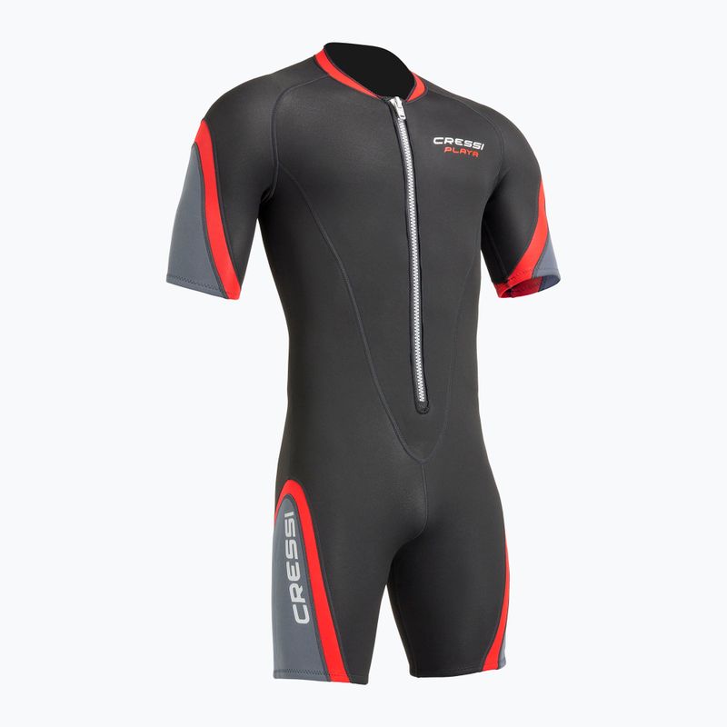 Men's wetsuit Cressi Playa Shorty 2.5 mm black/red 2
