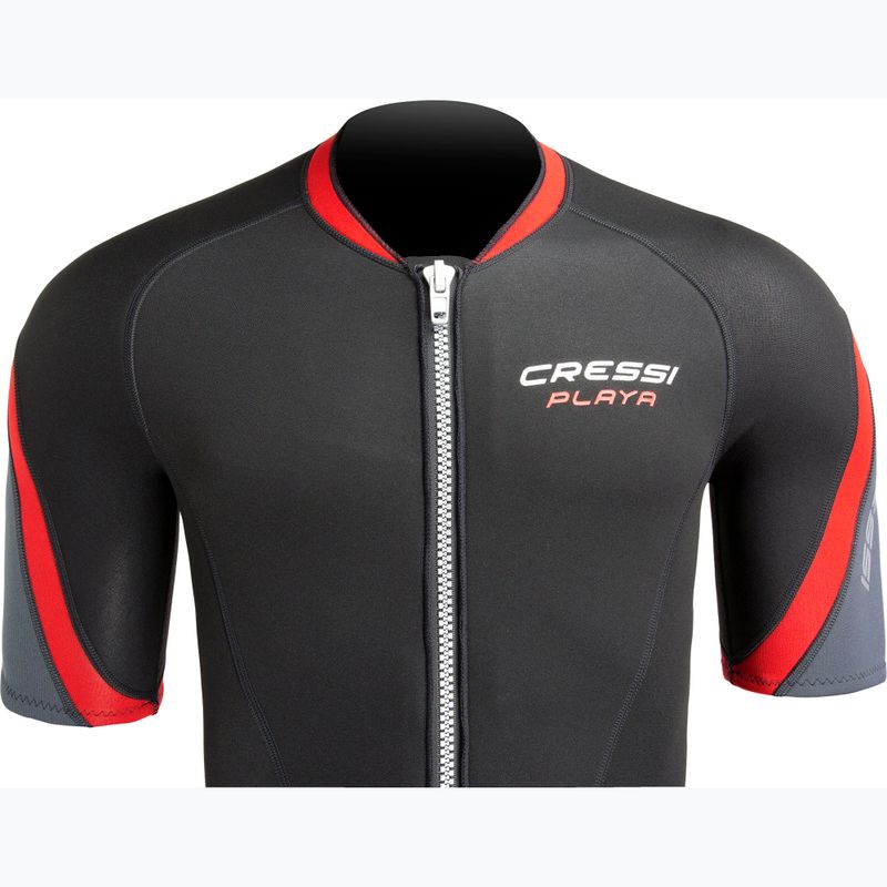 Men's wetsuit Cressi Playa Shorty 2.5 mm black/red 5