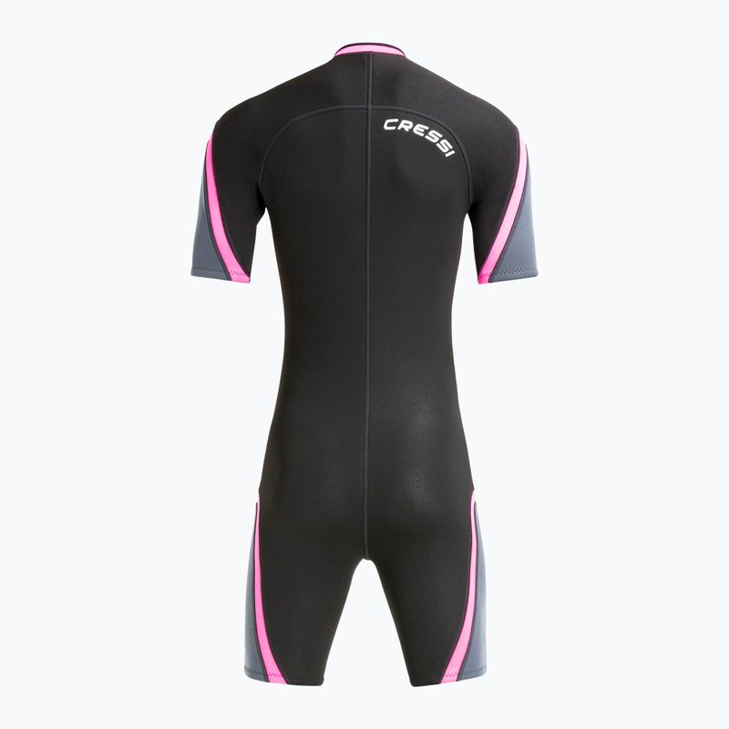 Women's Cressi Playa Shorty 2.5 mm black/pink wetsuit 2