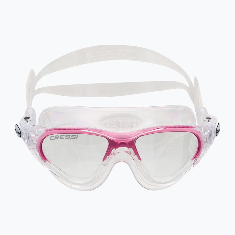 Cressi Cobra clear/clear pink swim mask DE201940 2