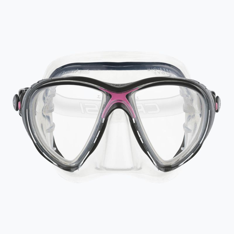 Cressi Big Eyes Evolution clear/pink diving mask 2