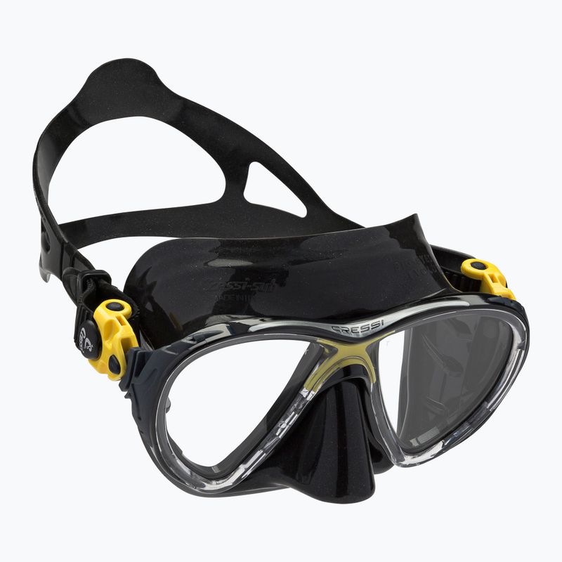 Cressi Big Eyes Evolution diving mask dark yellow