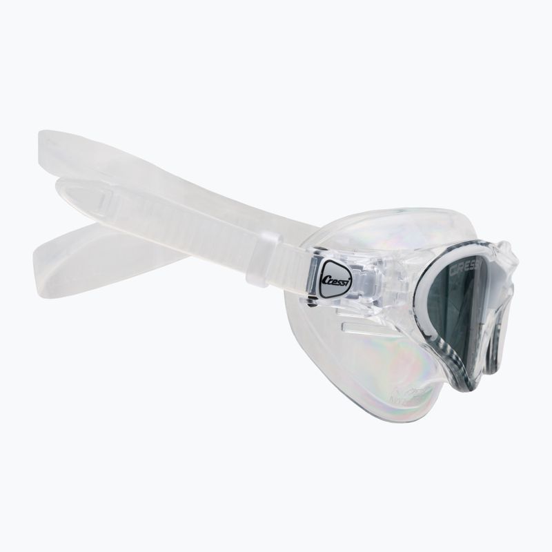Cressi Cobra clear/clear white smoked swim mask DE201931 3