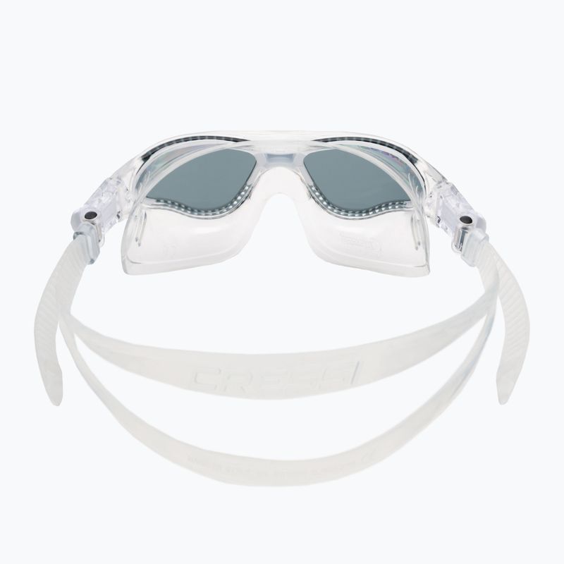 Cressi Cobra clear/clear white smoked swim mask DE201931 5