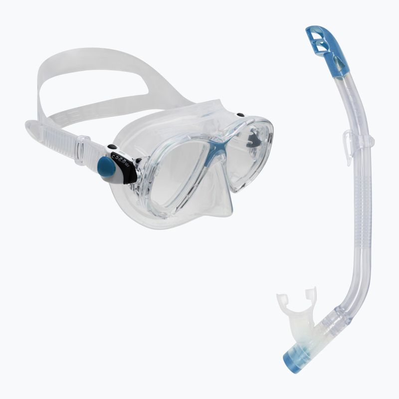 Cressi Marea Top children's snorkel kit clear blue DM1000062