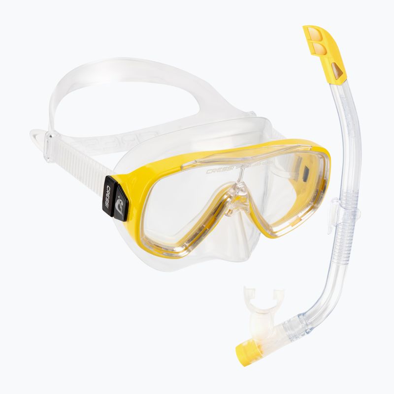 Cressi Onda + Mexico children's snorkel kit clear yellow DM1010131