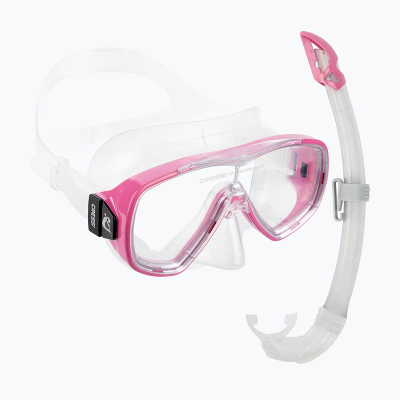 Cressi Onda + Mexico dive set clear pink DM1010154