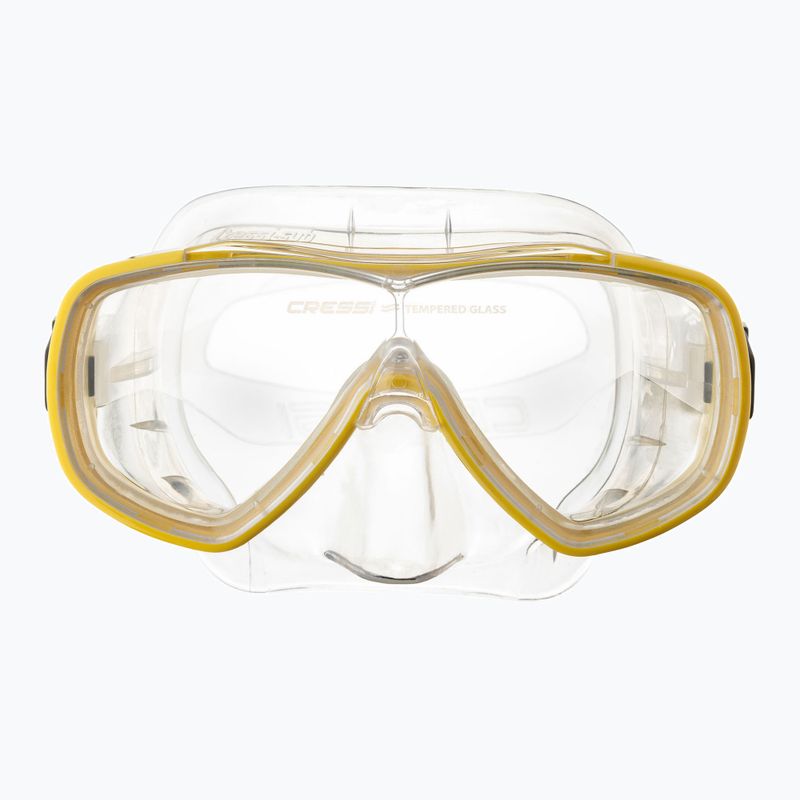 Cressi Onda clear/yellow diving mask 2