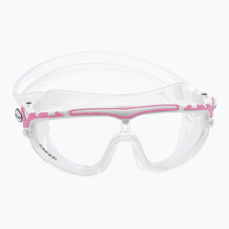 Cressi Skylight clear/white pink swim mask DE203340 6