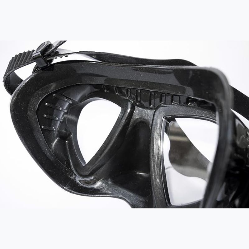 Cressi Nano diving mask black/black/silver 3